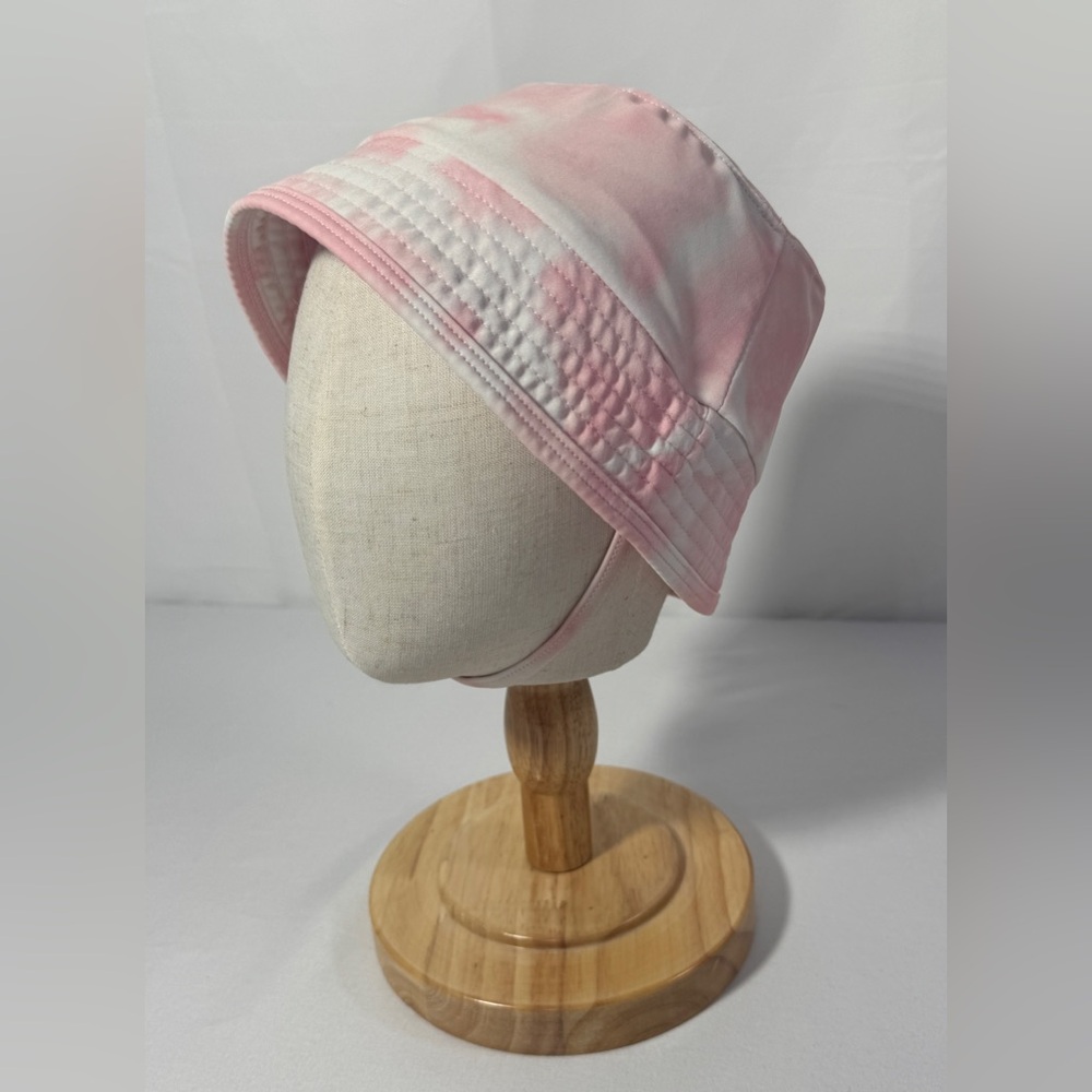 Pink Tie Dye Bucket Sun Hat Swim Chin Strap Shade Critters Palm Beach 12-24 Mos